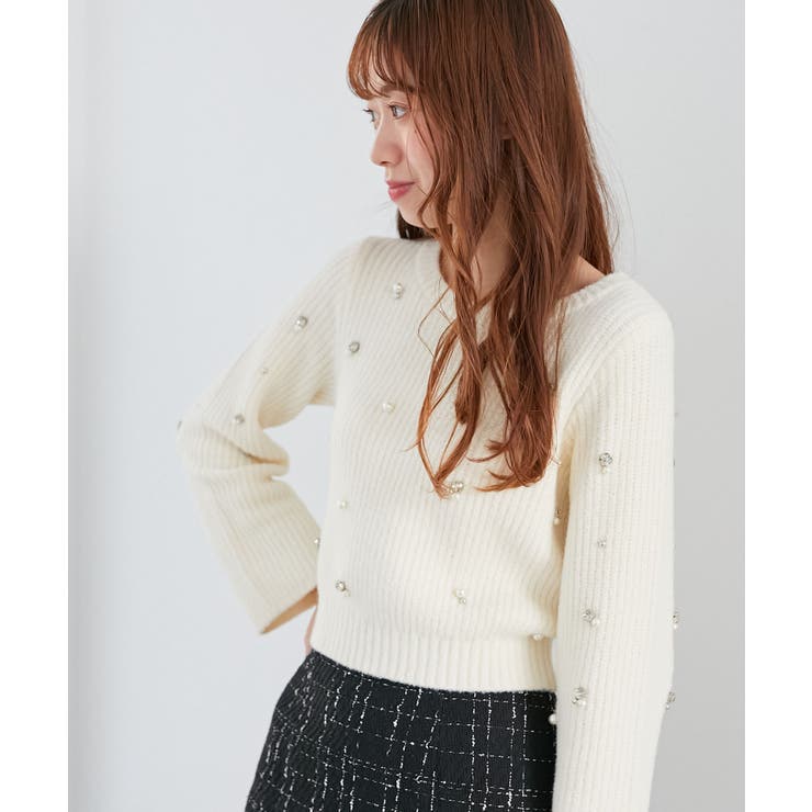 パールビジューニット | MAJESTIC LEGON  | 詳細画像11 