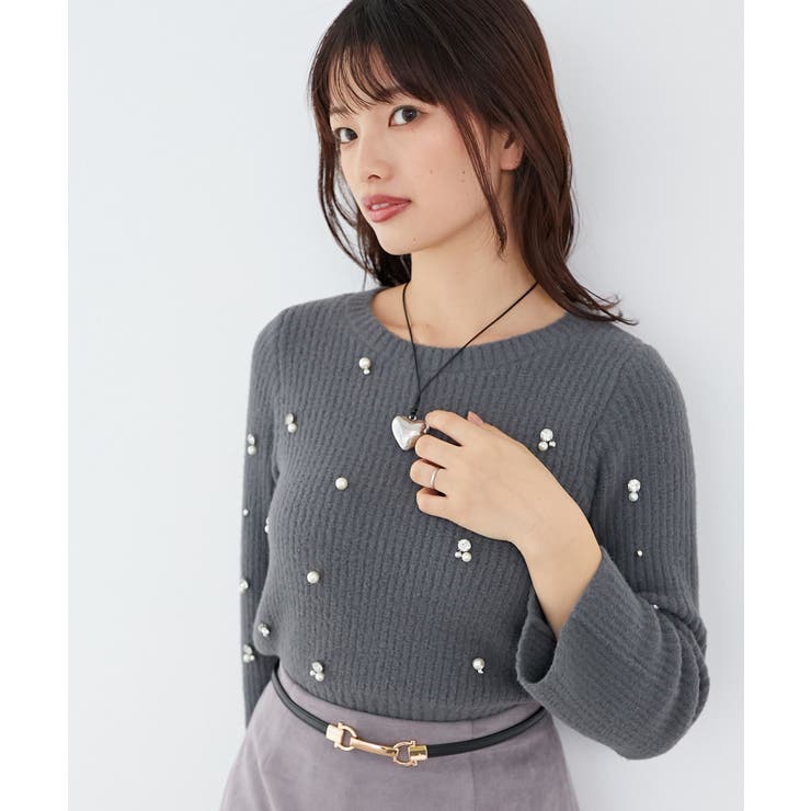 パールビジューニット | MAJESTIC LEGON  | 詳細画像17 