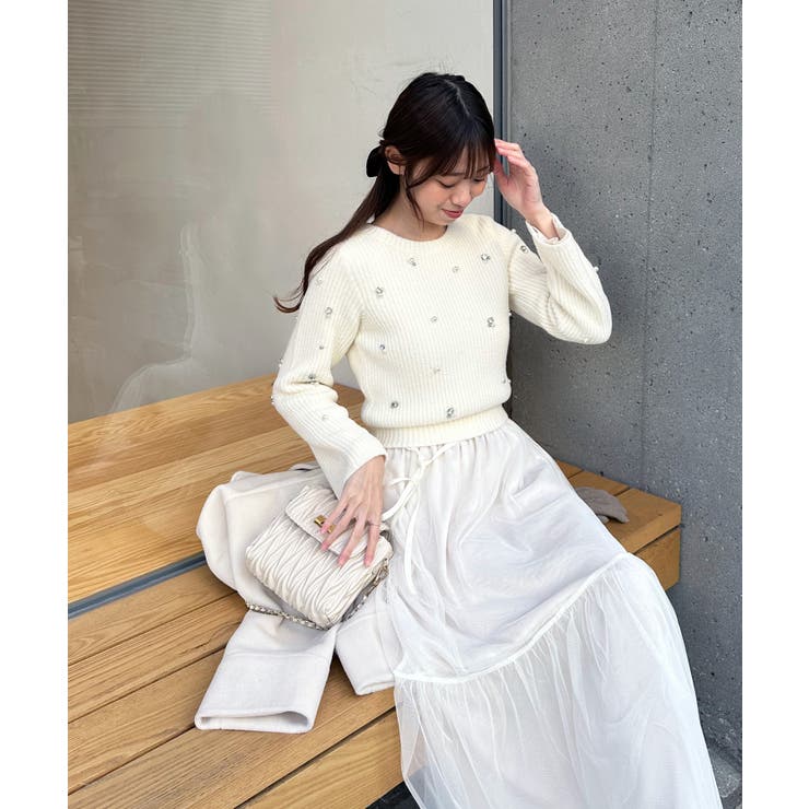 パールビジューニット | MAJESTIC LEGON  | 詳細画像3 