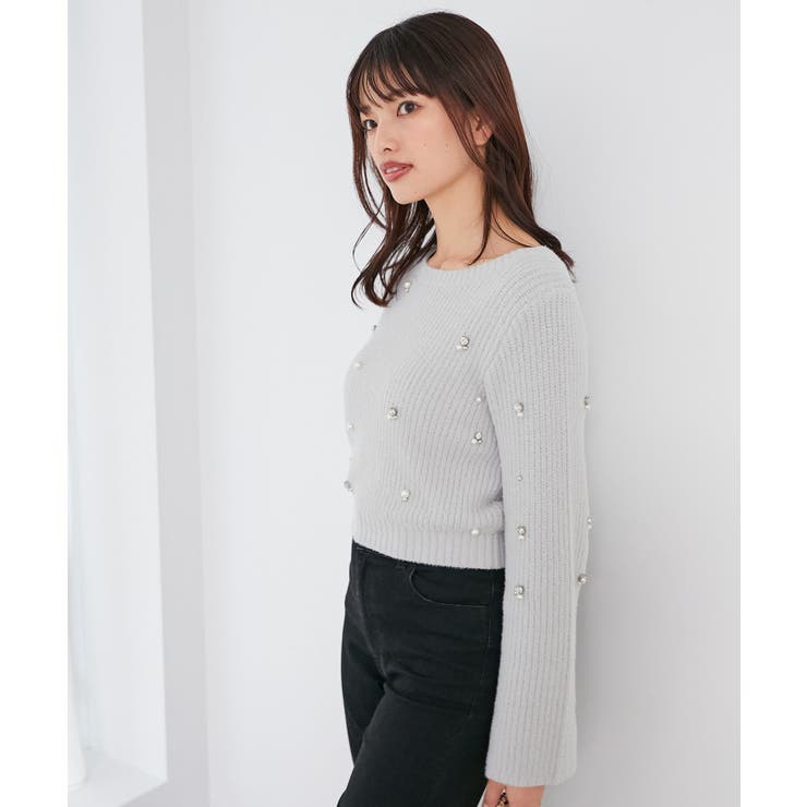 パールビジューニット | MAJESTIC LEGON  | 詳細画像32 