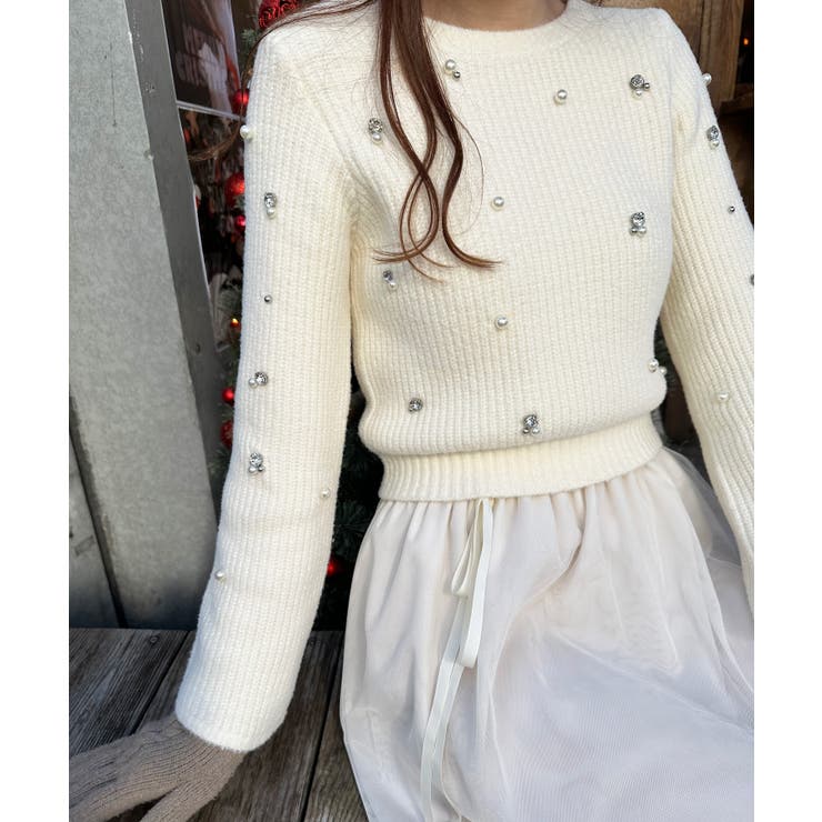 パールビジューニット | MAJESTIC LEGON  | 詳細画像4 