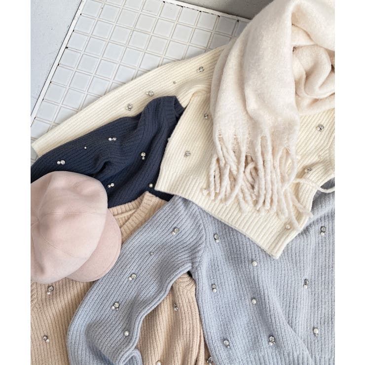 パールビジューニット | MAJESTIC LEGON  | 詳細画像42 