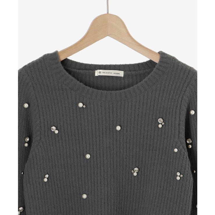 パールビジューニット | MAJESTIC LEGON  | 詳細画像48 