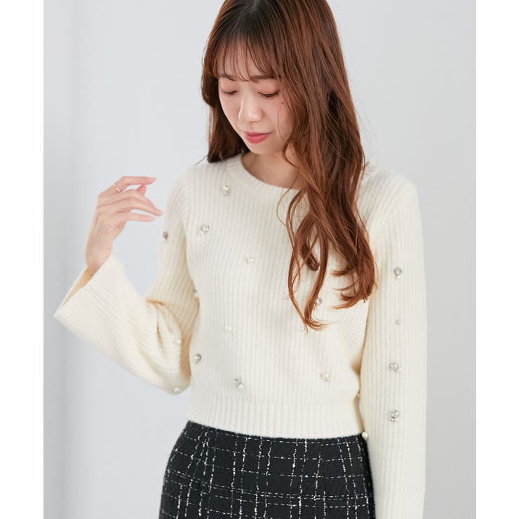 パールビジューニット | MAJESTIC LEGON  | 詳細画像9 