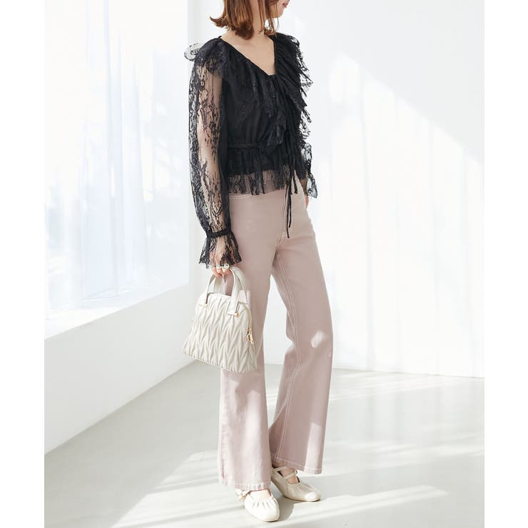 René 極美品　リボン付き　レースブラウス キラキラビジュレースリボンブラウス – レディースファッション通販の