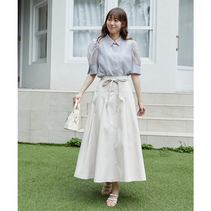 ステッチラインタックフレアスカート[品番：CTYW0003986]｜MAJESTIC  