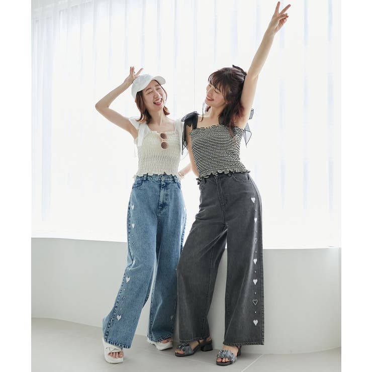 リボンビジューデニムパンツ | MAJESTIC LEGON  | 詳細画像2 