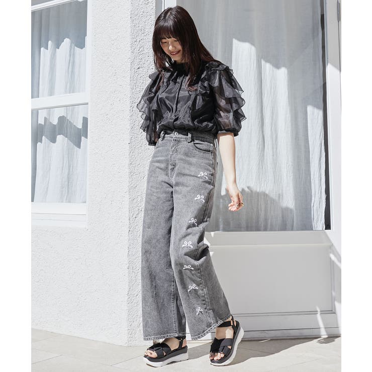 リボンビジューデニムパンツ | MAJESTIC LEGON  | 詳細画像26 