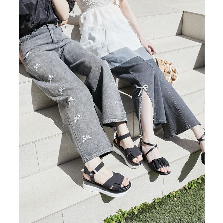 リボンビジューデニムパンツ | MAJESTIC LEGON  | 詳細画像34 