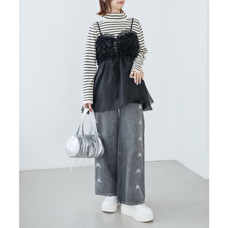 リボンビジューデニムパンツ | MAJESTIC LEGON  | 詳細画像35 