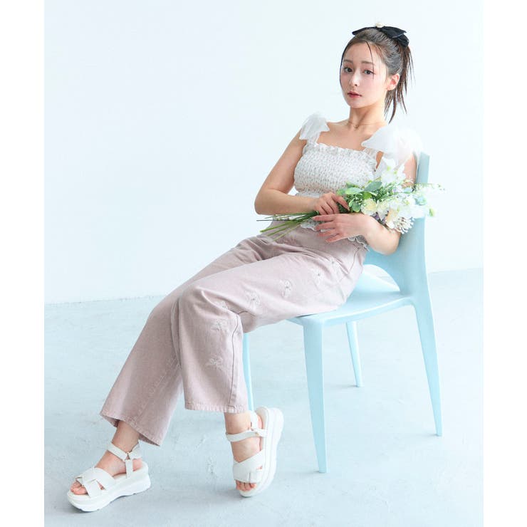 リボンビジューデニムパンツ | MAJESTIC LEGON  | 詳細画像37 