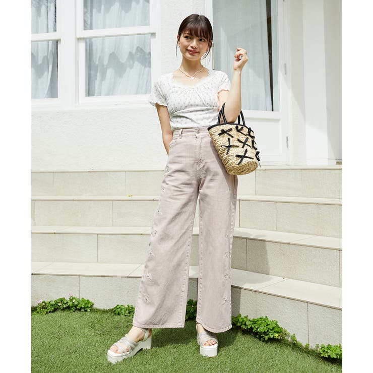 リボンビジューデニムパンツ | MAJESTIC LEGON  | 詳細画像43 