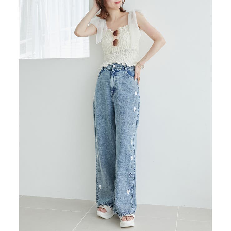 リボンビジューデニムパンツ | MAJESTIC LEGON  | 詳細画像8 