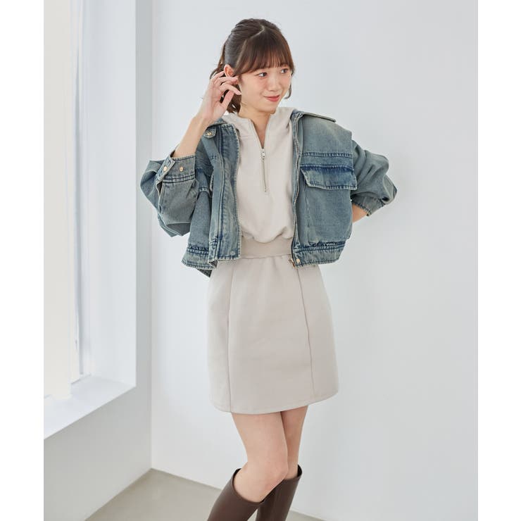 ZIPフーディーミニワンピ[品番：CTYW0003879]｜MAJESTIC LEGON