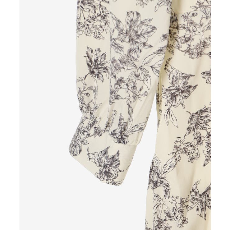 バックレースアップ花柄ワンピース[品番：CTYW0003863]｜MAJESTIC