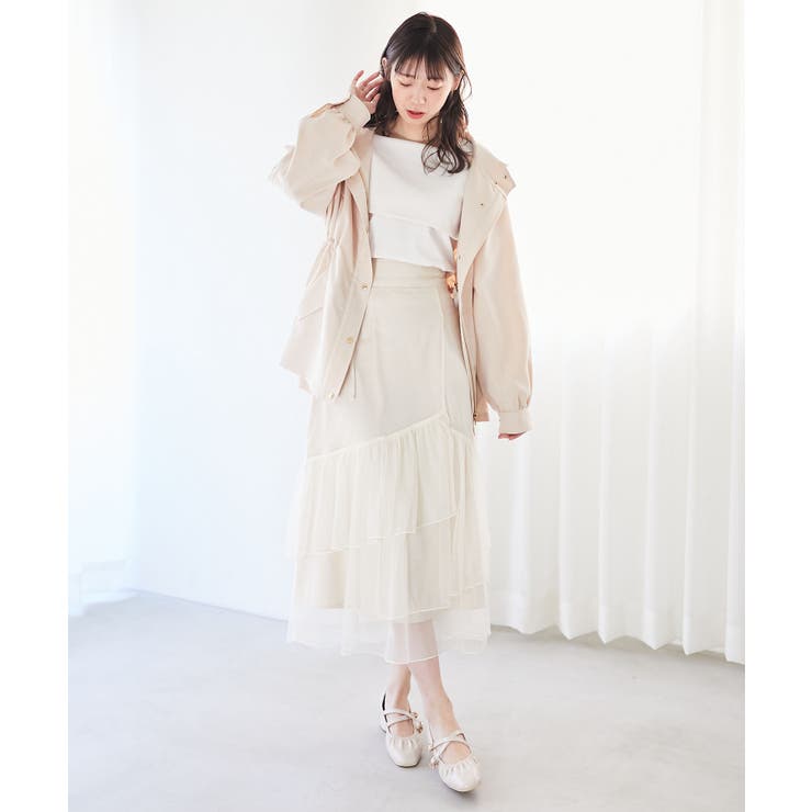 ベージュ | ウエストきゅっとミディブルゾン | MAJESTIC LEGON 