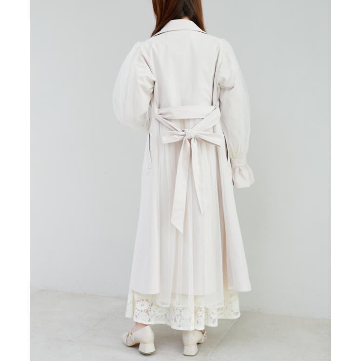 チュールレイヤードトレンチコート | MAJESTIC LEGON  | 詳細画像11 