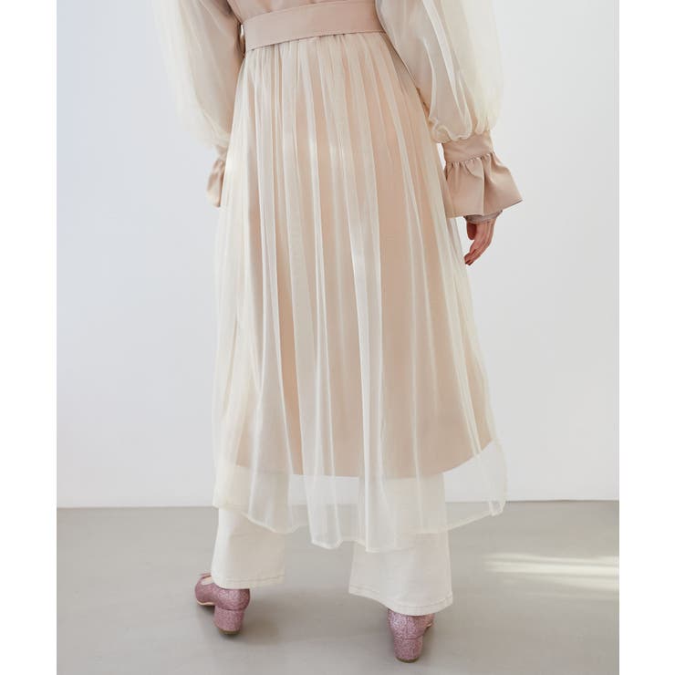 チュールレイヤードトレンチコート | MAJESTIC LEGON  | 詳細画像19 