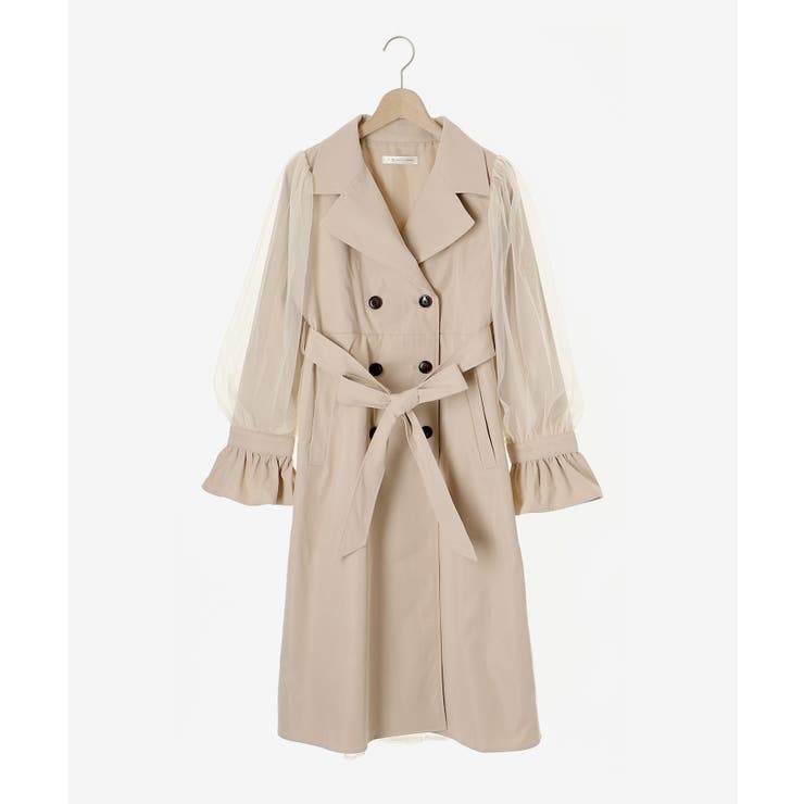 チュールレイヤードトレンチコート | MAJESTIC LEGON  | 詳細画像21 