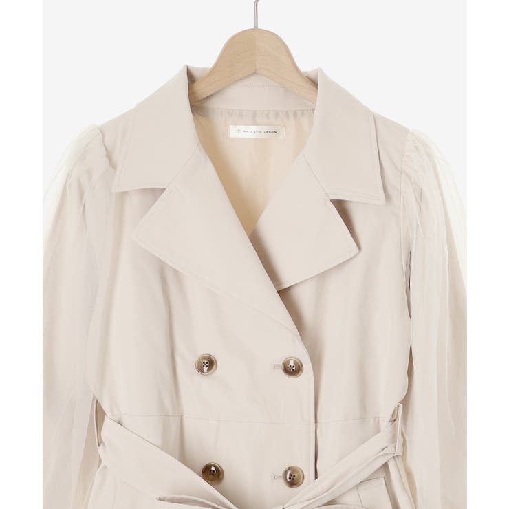 チュールレイヤードトレンチコート | MAJESTIC LEGON  | 詳細画像23 