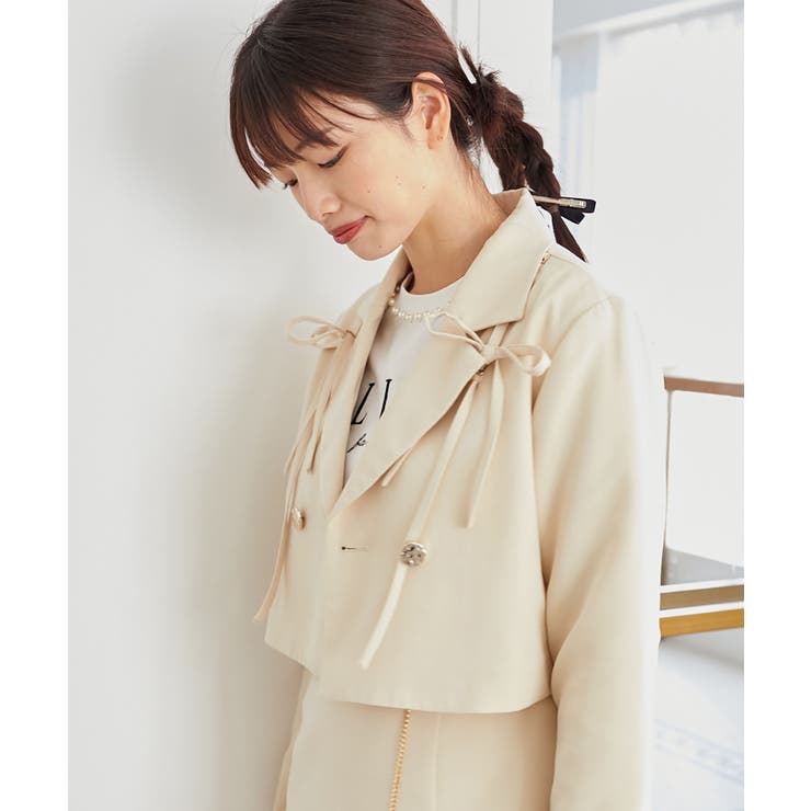 リボンディティールショートジャケット[品番：CTYW0003866]｜MAJESTIC