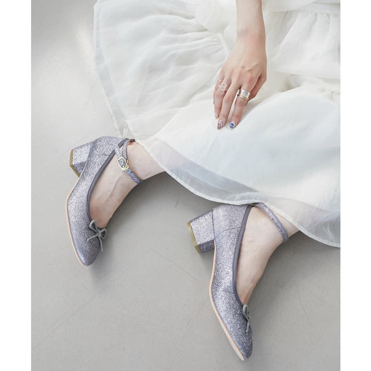 D／グレー | ラメリボンパンプス | MAJESTIC LEGON 