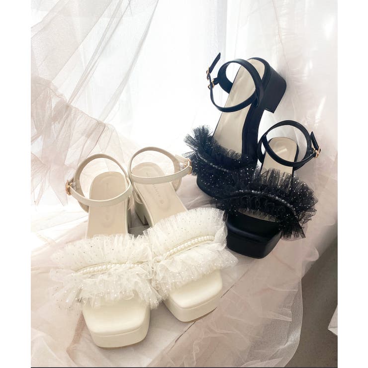 チュール×パール厚底サンダル | MAJESTIC LEGON  | 詳細画像12 