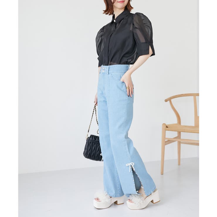 チュール×パール厚底サンダル | MAJESTIC LEGON  | 詳細画像3 