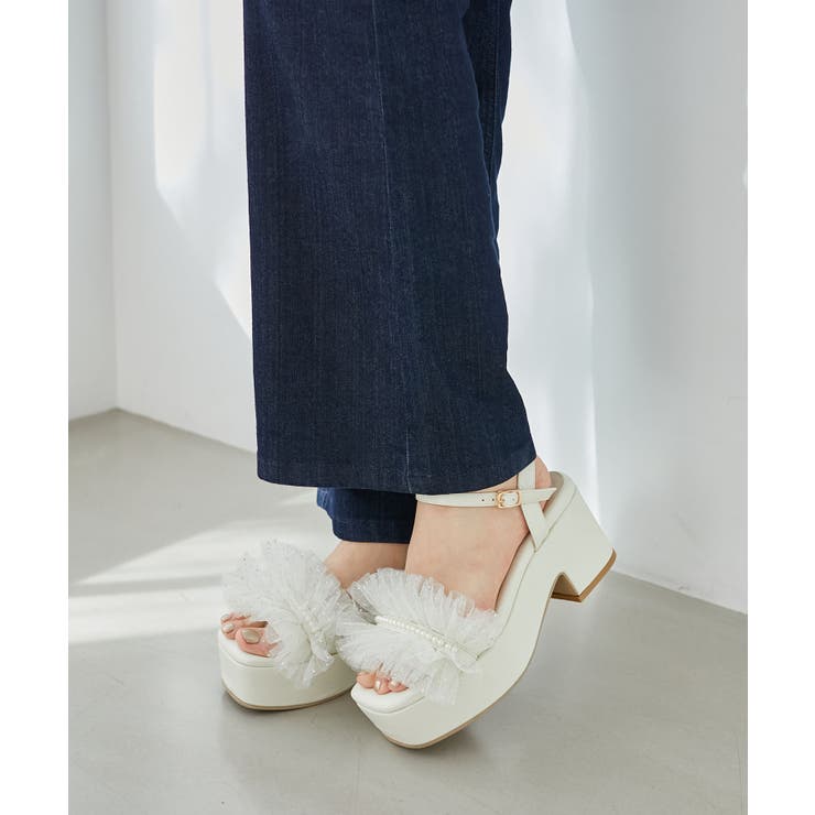 チュール×パール厚底サンダル | MAJESTIC LEGON  | 詳細画像6 