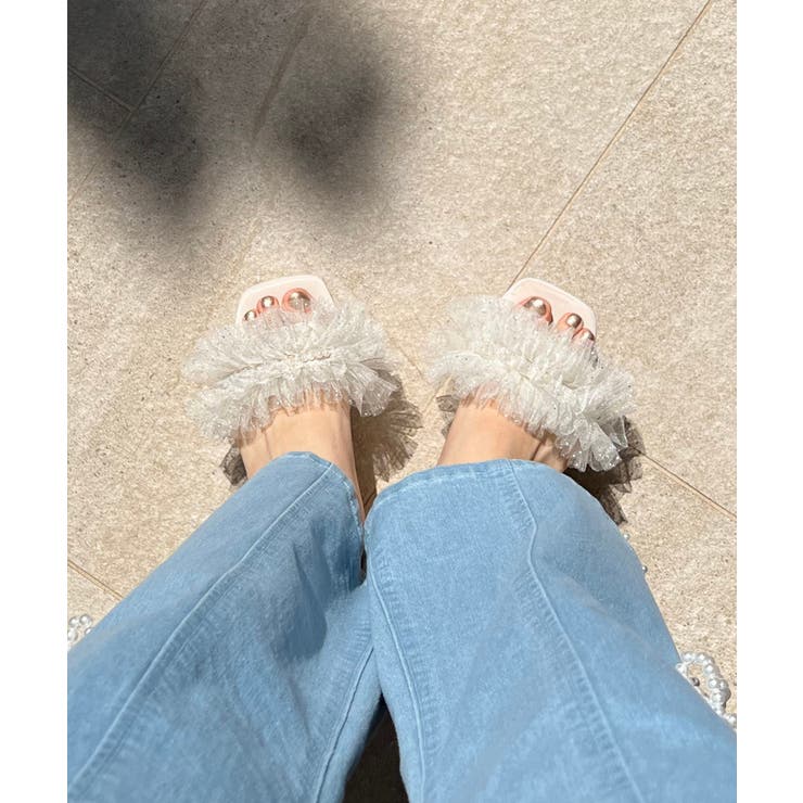 チュール×パール厚底サンダル | MAJESTIC LEGON  | 詳細画像7 