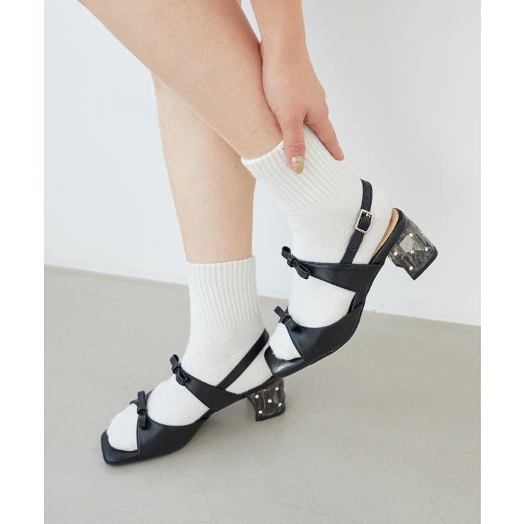 クリアビジューヒールリボンサンダル | MAJESTIC LEGON  | 詳細画像27 