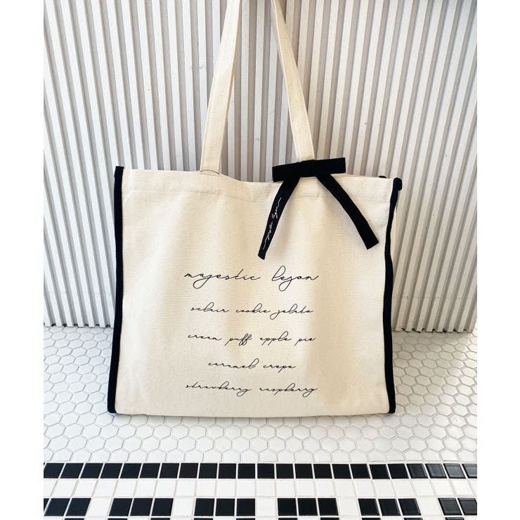 ブラック | カラーパイピングトート | MAJESTIC LEGON 