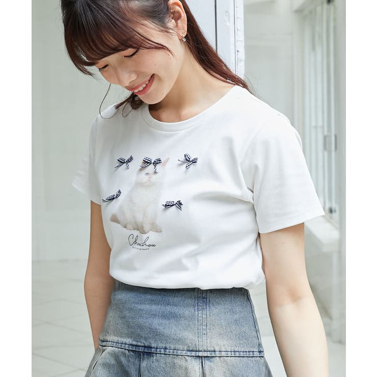 プチリボンネコＴシャツ | MAJESTIC LEGON  | 詳細画像12 