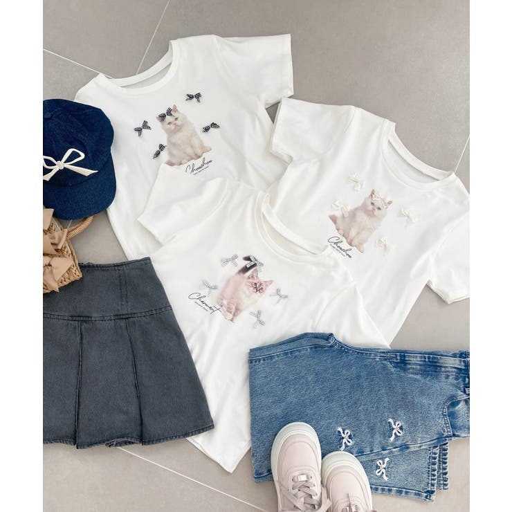 プチリボンネコＴシャツ | MAJESTIC LEGON  | 詳細画像25 