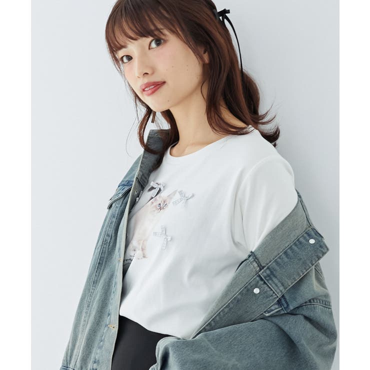 プチリボンネコＴシャツ | MAJESTIC LEGON  | 詳細画像6 