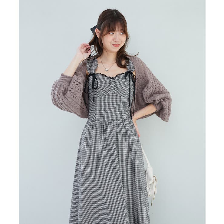 2WAY肩リボン透かしニット[品番：CTYW0004353]｜MAJESTIC LEGON