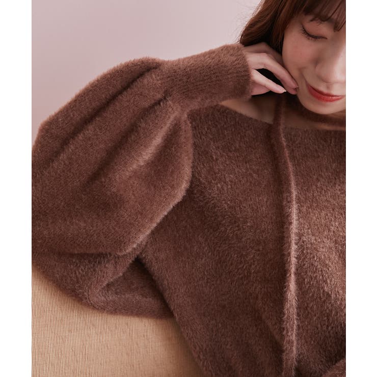 モカ | ∞チョーカーセットシャギーニット | MAJESTIC LEGON 