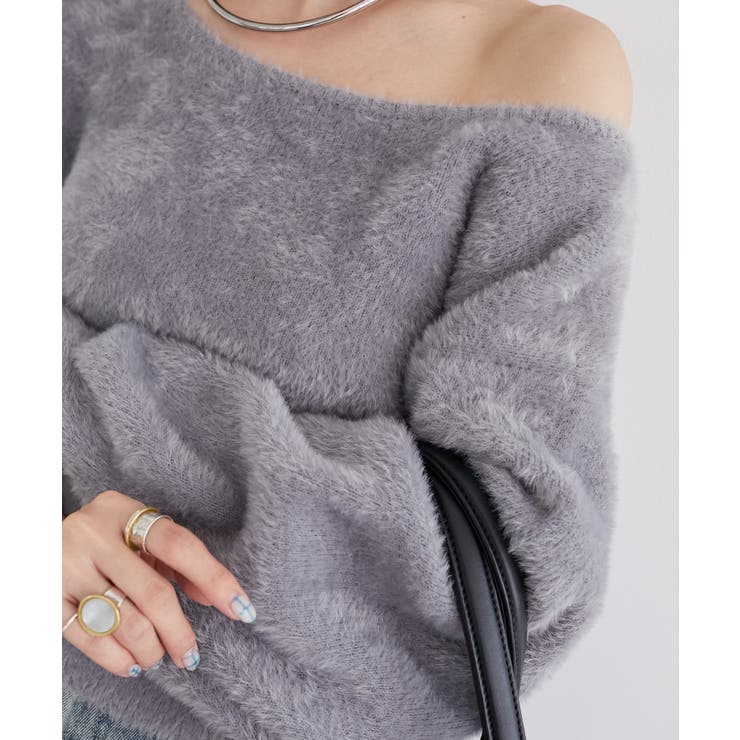 ブルーグレー | ∞チョーカーセットシャギーニット | MAJESTIC LEGON 