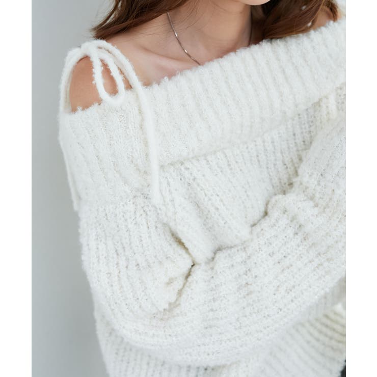 ◎レースリボンオフショルニット | MAJESTIC LEGON  | 詳細画像10 