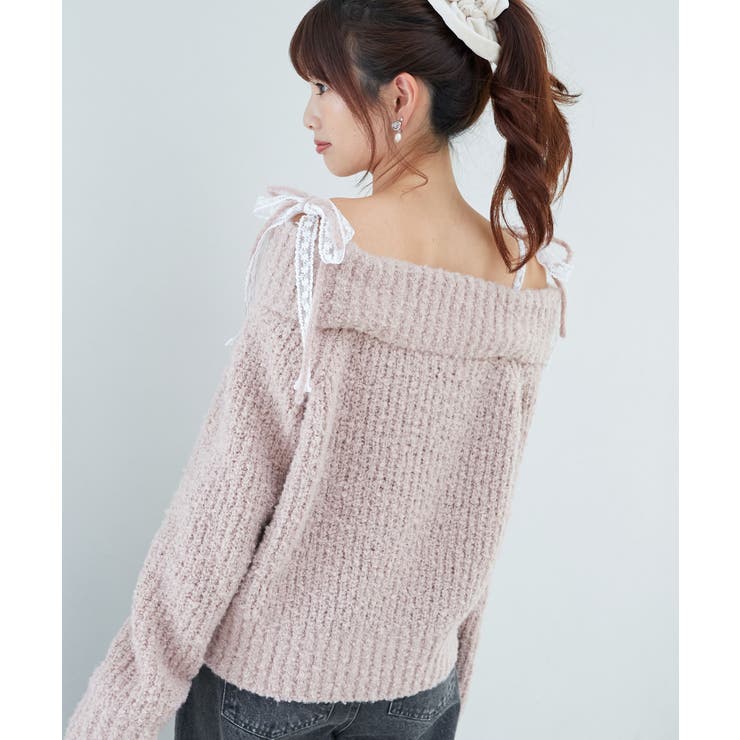 ◎レースリボンオフショルニット | MAJESTIC LEGON  | 詳細画像17 