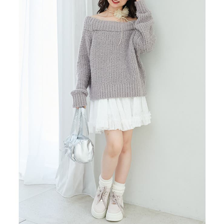 ◎レースリボンオフショルニット | MAJESTIC LEGON  | 詳細画像19 