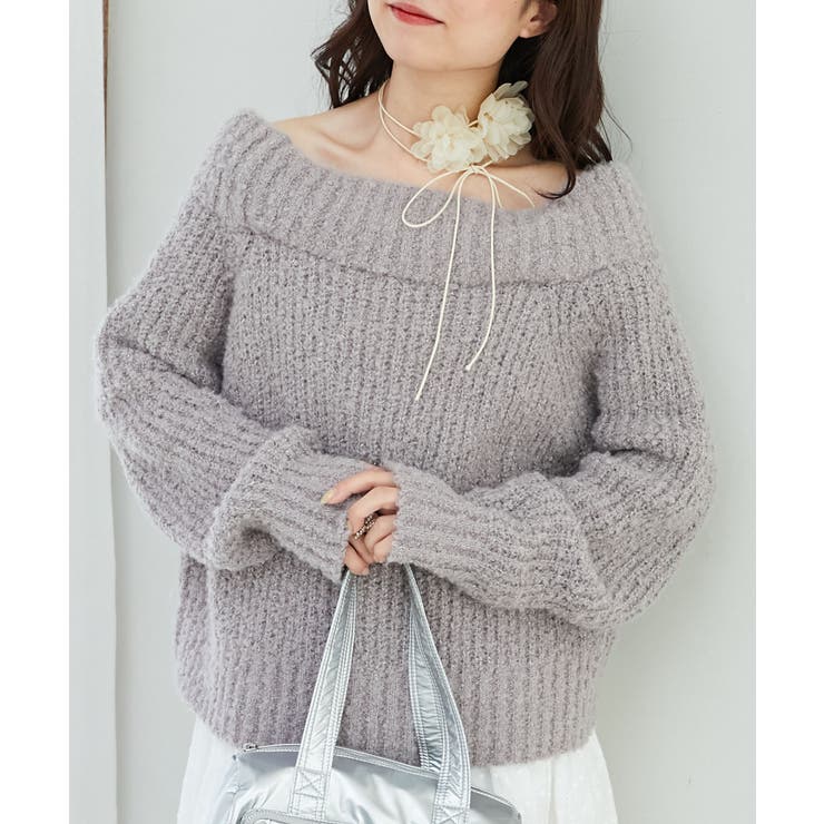 ◎レースリボンオフショルニット | MAJESTIC LEGON  | 詳細画像22 