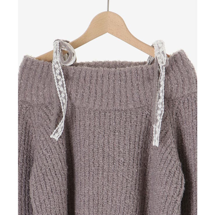 ◎レースリボンオフショルニット | MAJESTIC LEGON  | 詳細画像30 