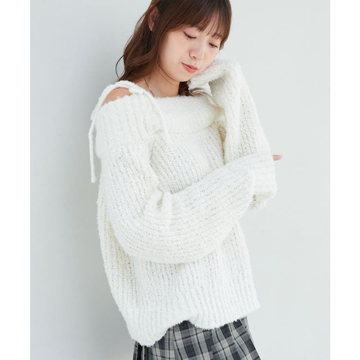 ◎レースリボンオフショルニット | MAJESTIC LEGON  | 詳細画像7 