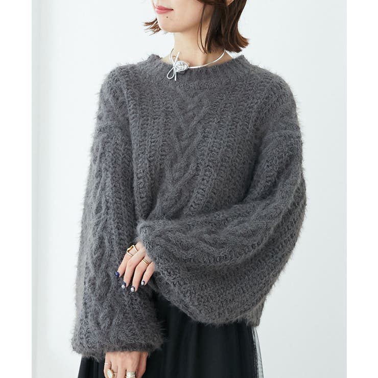 poyon2628　Cニット グレー Lexene Zip Through Jumper Grey | Princess Polly