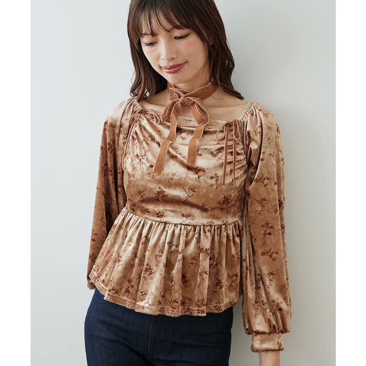 ブラウン柄 | チョーカーセットベロアトップス | MAJESTIC LEGON 