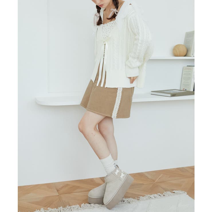 レースラインミニスカート | MAJESTIC LEGON  | 詳細画像12 