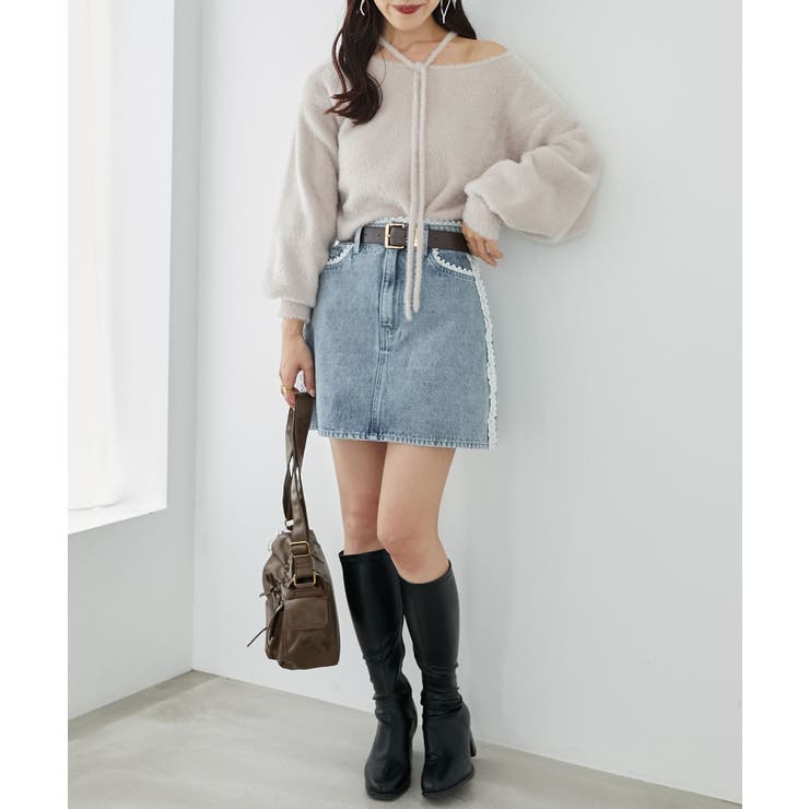 レースラインミニスカート | MAJESTIC LEGON  | 詳細画像2 