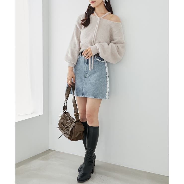 レースラインミニスカート | MAJESTIC LEGON  | 詳細画像3 