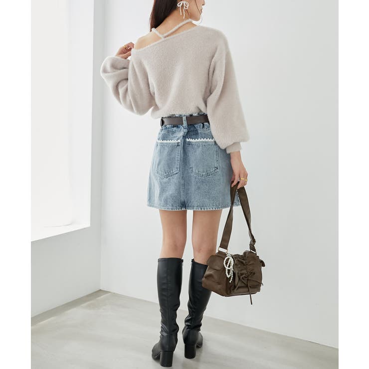 レースラインミニスカート | MAJESTIC LEGON  | 詳細画像4 